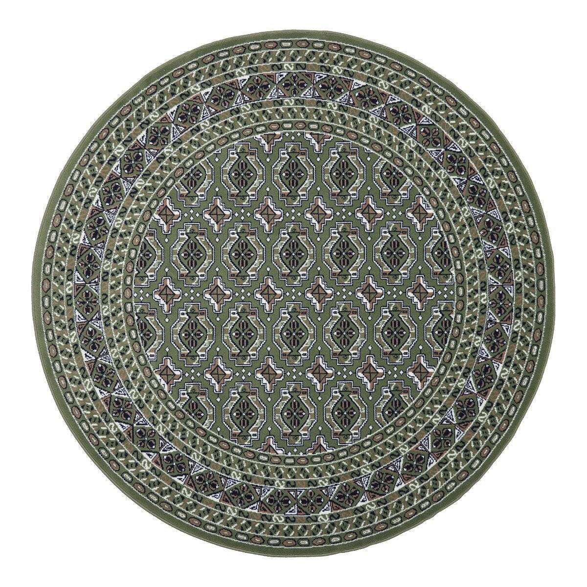Rond Vintage Vloerkleed Rond Marad Groen Interieur05 - 160 x 160 cm