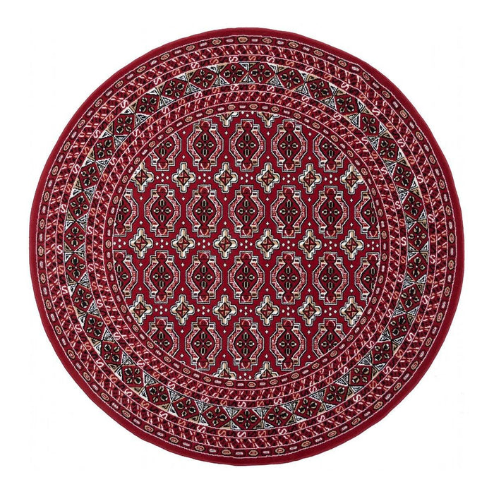 Interieur05 Rond vintage vloerkleed Marad Rood Interieur 05