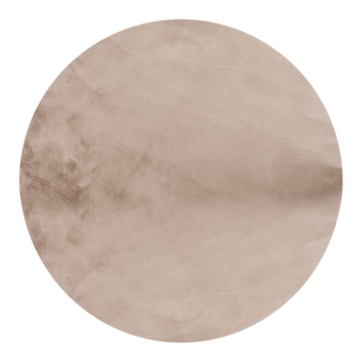 Interieur05 Rond Zacht Hoogpolig Vloerkleed Lux Beige | Taupe