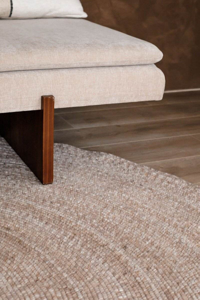 Interieur05 Rond wollen vloerkleed Gapo beige - 250 x 250 cm