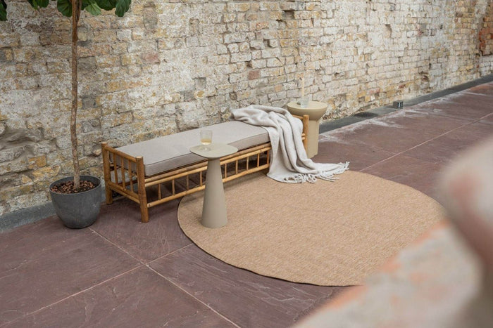Interieur05 Rond Jute buitenkleed Naturel Uni - 240 x 240 cm