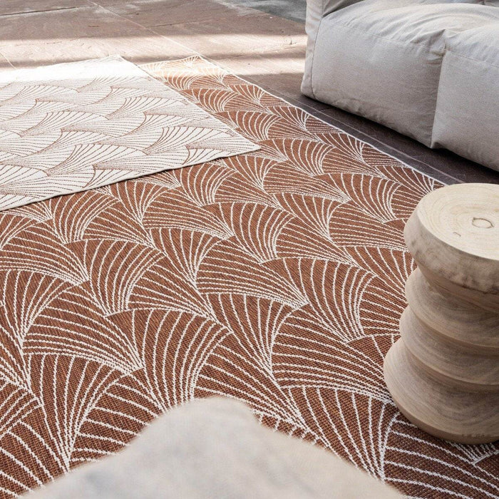 Interieur05 Buitenkleed Deco roest|wit dubbelzijdig - 200 x 290 cm