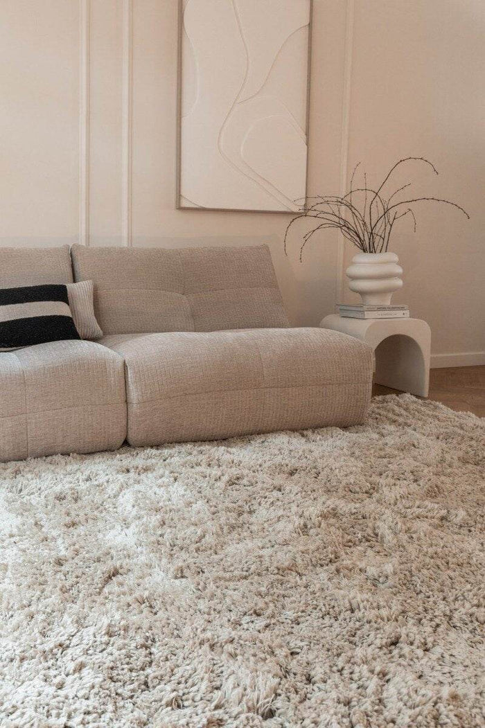 Hoogpolig Vloerkleed Pilo Beige Polyester Interieur05 - 80 x 150 cm