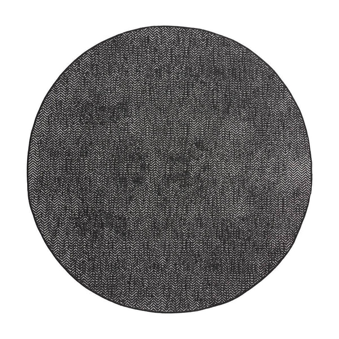 Eva Interior Buitenkleed Dahl Rond - Zwart - Dubbelzijdig