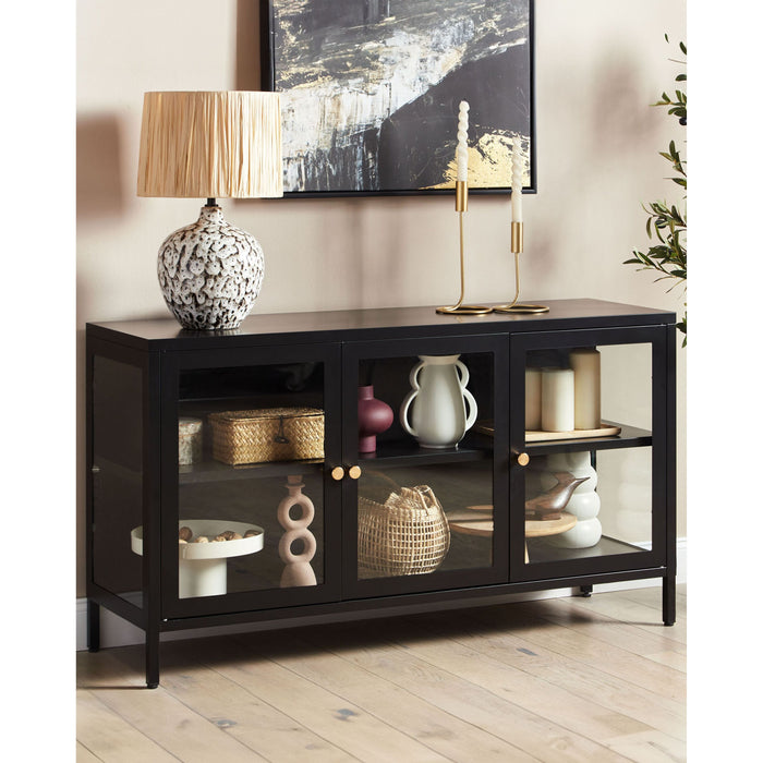 Beliani - NEWPORT - Sideboard - Zwart - Staal
