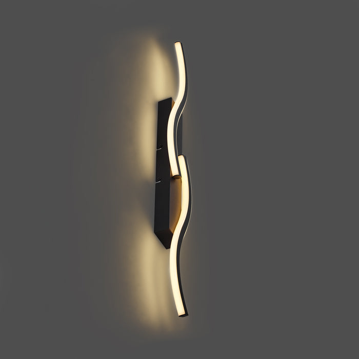 QAZQA Design wandlamp zwart 3-staps dimbaar 2-lichts - Bummy