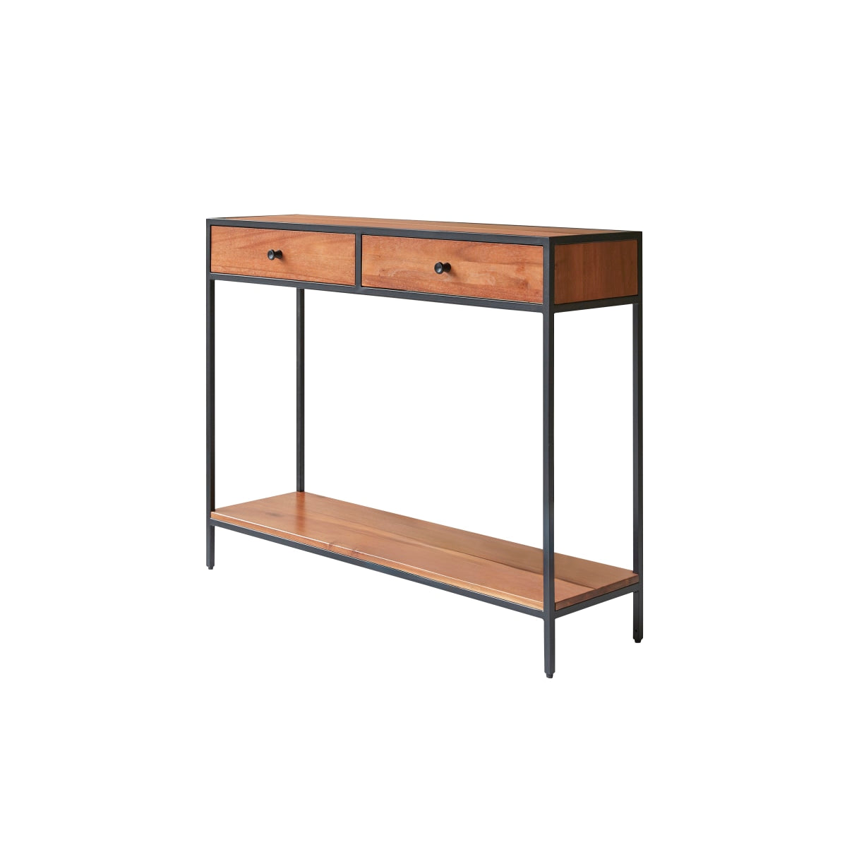 Tikamoon - Agra - Massief acacia en metalen bijzettafel