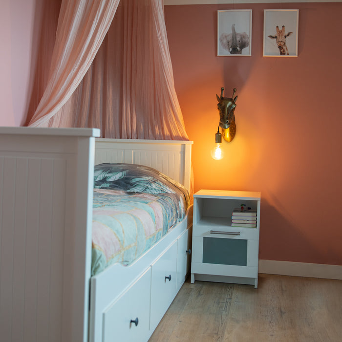 QAZQA Smart wandlamp messing incl. Wifi G95 - Animal Giraf