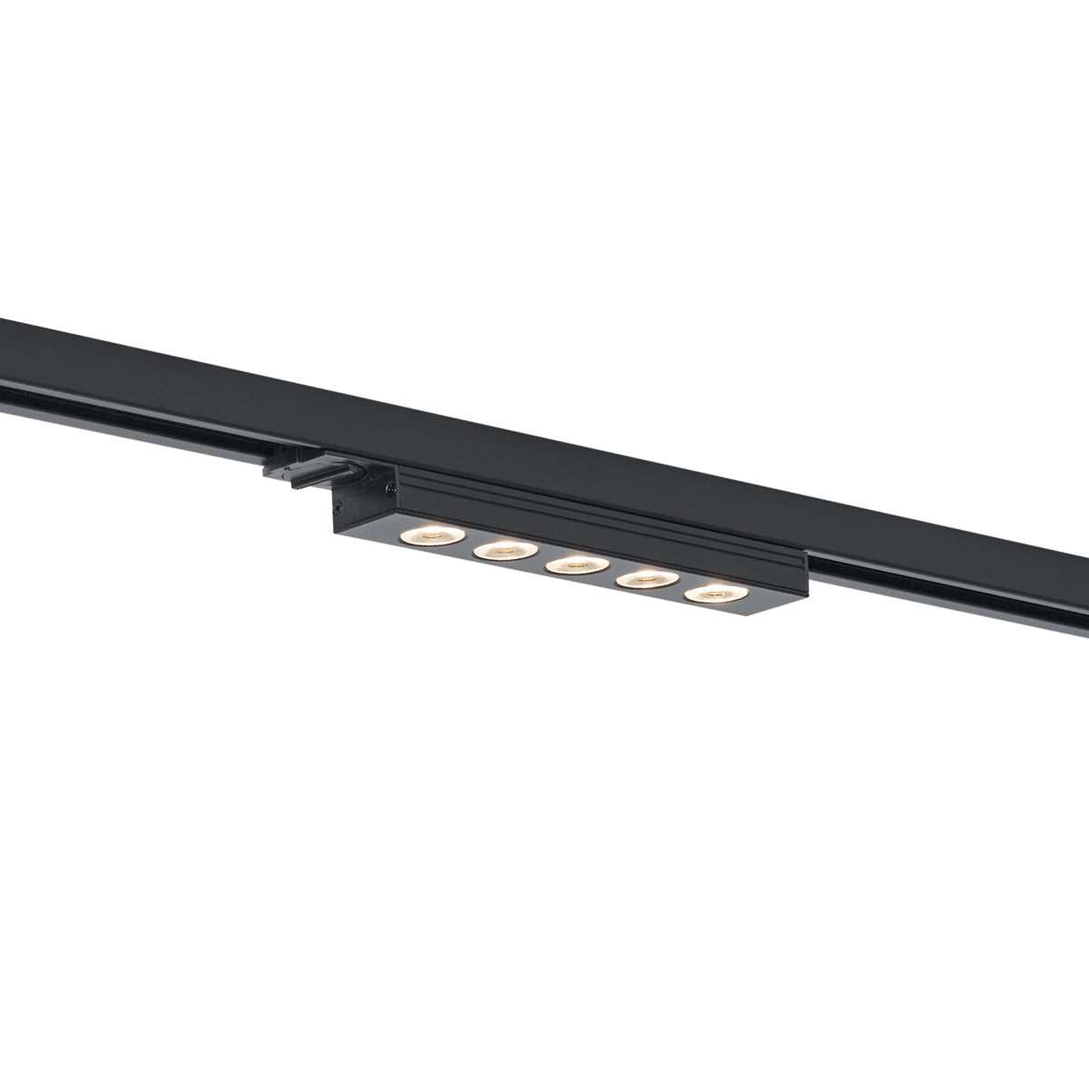 QAZQA Moderne plafondlamp zwart voor railsysteem 1-fase 5W 370 lm