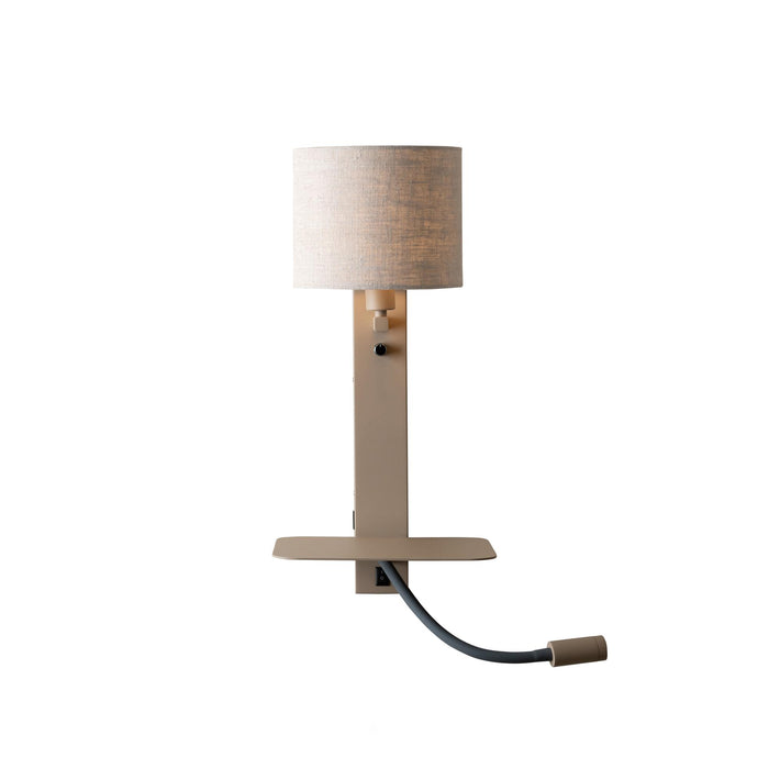 it's about RoMi Florence Wandlamp met Leeslamp - Bruin / Beige