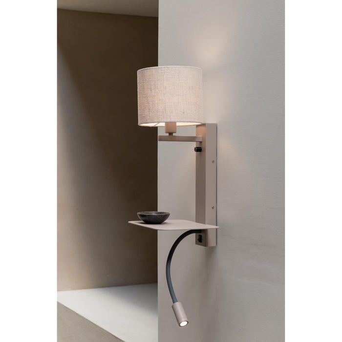 it's about RoMi Florence Wandlamp met Leeslamp - Bruin / Beige