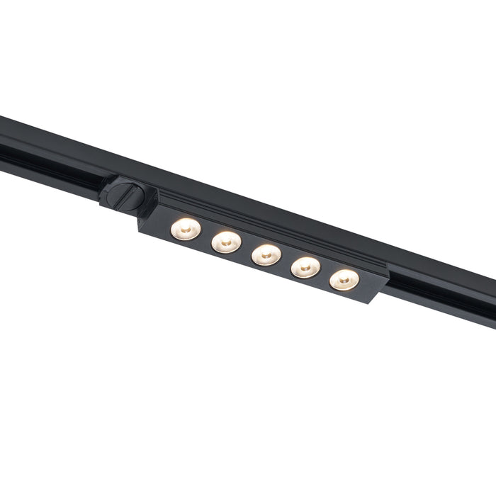 QAZQA Moderne plafondlamp zwart voor railsysteem 1-fase 5W 370 lm
