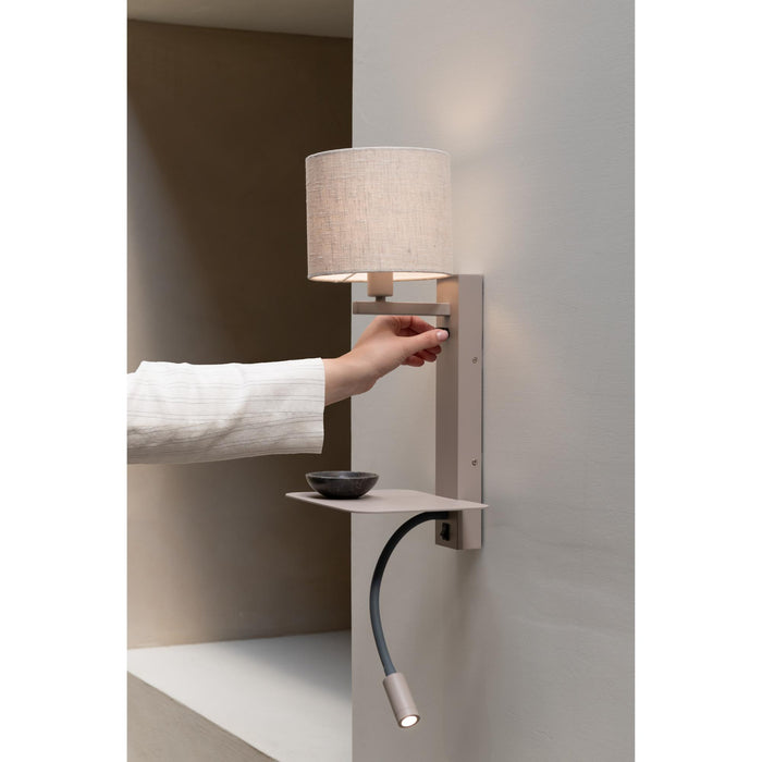 it's about RoMi Florence Wandlamp met Leeslamp - Bruin / Beige