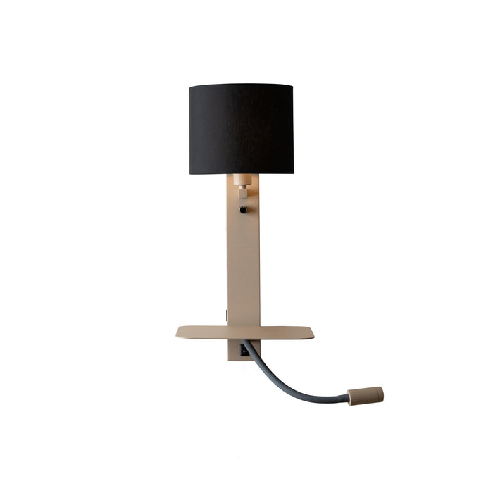 it's about RoMi Florence Wandlamp met Leeslamp - Bruin / Zwart