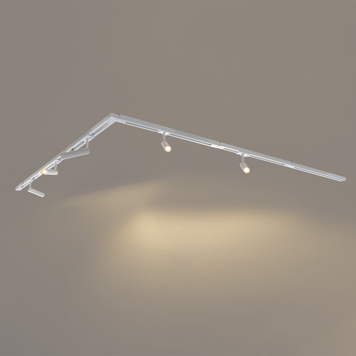 QAZQA Modern railsysteem met 5 spots wit 1-fase GU10 35mm - Iconic