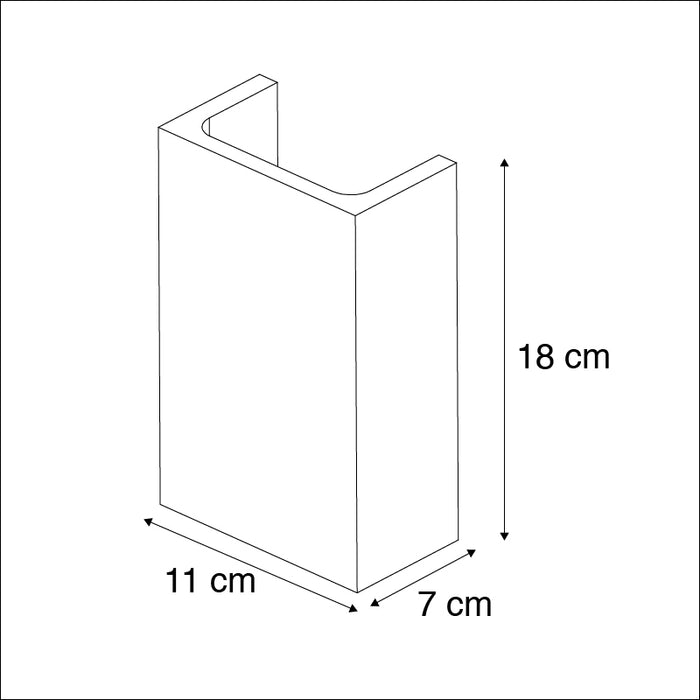 QAZQA Smart wandlamp grijs beton met lichteffect incl. Wifi G9 -