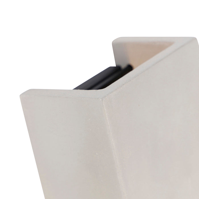 QAZQA Smart wandlamp grijs beton met lichteffect incl. Wifi G9 -