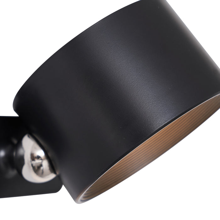 QAZQA Set van 4 moderne wand- plafondlampen zwart incl. LED