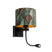 QAZQA Wandlamp zwart met velours lampenkap blad dessin met gouden
