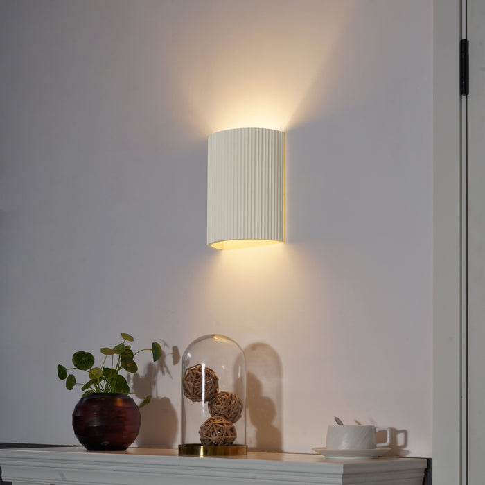 QAZQA Scandinavische wandlamp beige ovaal - Plaster