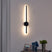 QAZQA Moderne wandlamp zwart 60cm incl. LED - Clockwise