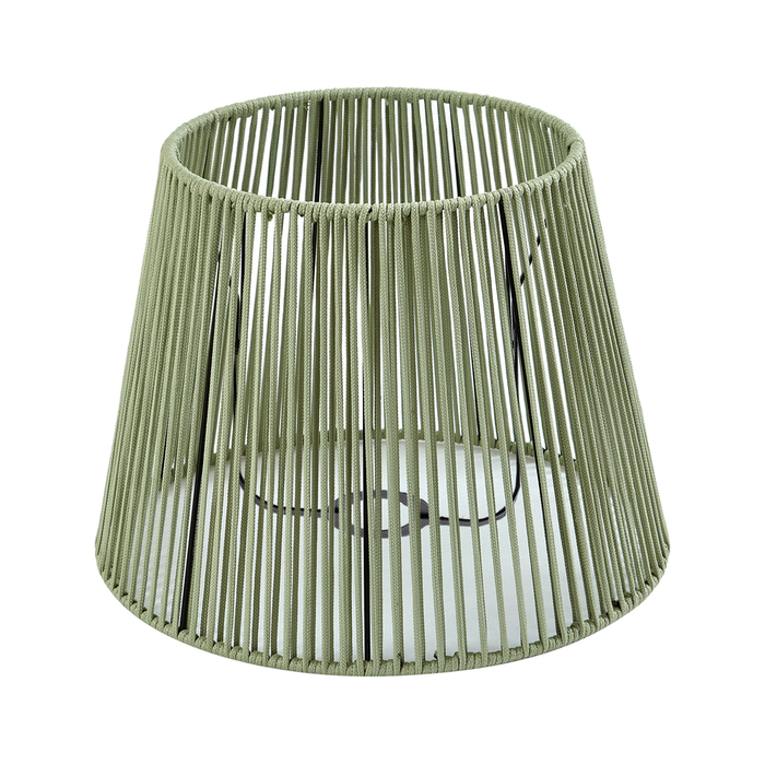 QAZQA Buiten lampenkap met groen touw IP54 40|28|30 - Jayla
