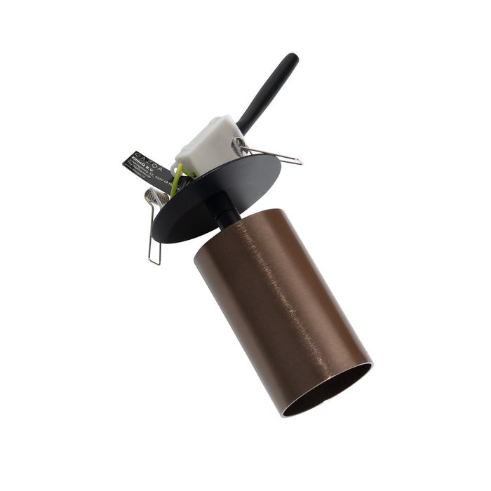 QAZQA Set van 6 moderne inbouwspots donker brons GU10 50mm - Chels