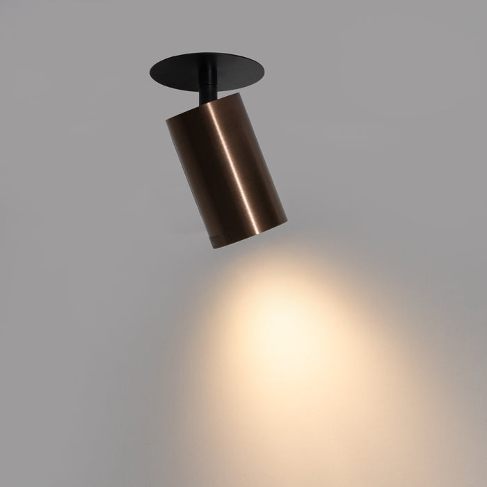 QAZQA Set van 6 moderne inbouwspots donker brons GU10 50mm - Chels