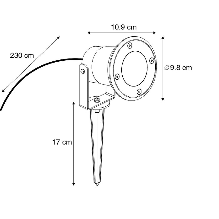 QAZQA Set van 3 smart tuinspots zwart incl. snoer en stekker 230cm