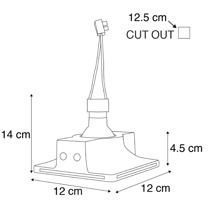 QAZQA Smart inbouwspot wit 12 cm rond incl. Wifi GU10 50mm - Gypsy