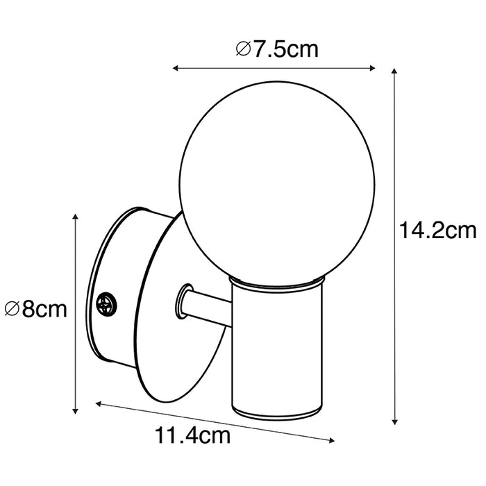 QAZQA Smart wandlamp goud IP44 incl. Wifi G9 - Cederic Up