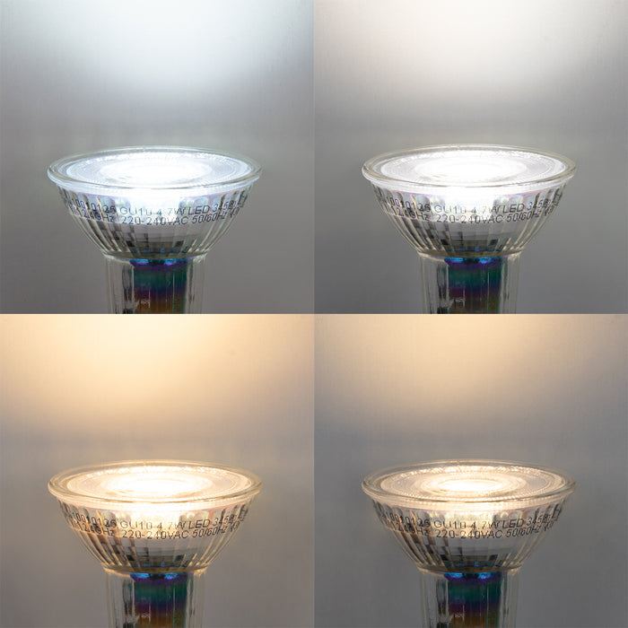 QAZQA Smart inbouwspot wit 12 cm rond incl. Wifi GU10 50mm - Gypsy