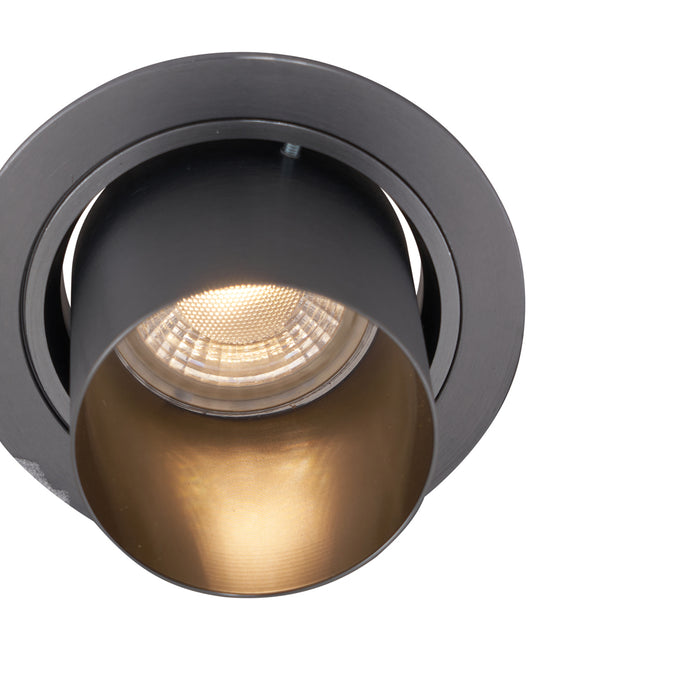 QAZQA Set van 6 moderne inbouwspots gunmetal GU10 50mm rond