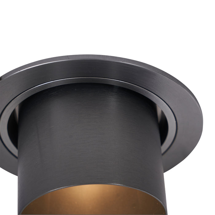 QAZQA Set van 6 moderne inbouwspots gunmetal GU10 50mm rond