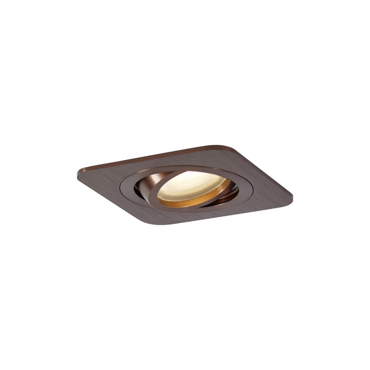 QAZQA Afgeronde inbouwspot donkerbrons GU10 50mm draai- en kantelbaar