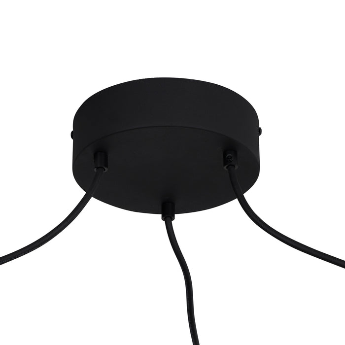 QAZQA Buiten hanglamp zwart 3-lichts IP44 - Cava