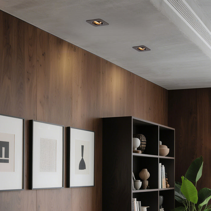 QAZQA Afgeronde inbouwspot donkerbrons GU10 50mm draai- en kantelbaar