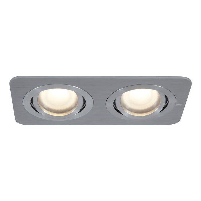 QAZQA Set van 6 afgeronde inbouwspots gunmetal GU10 50mm draai- en