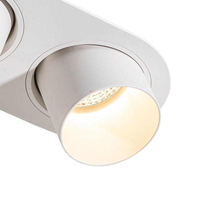 QAZQA Set van 6 inbouwspots wit GU10 70mm kantelbaar 2-lichts -