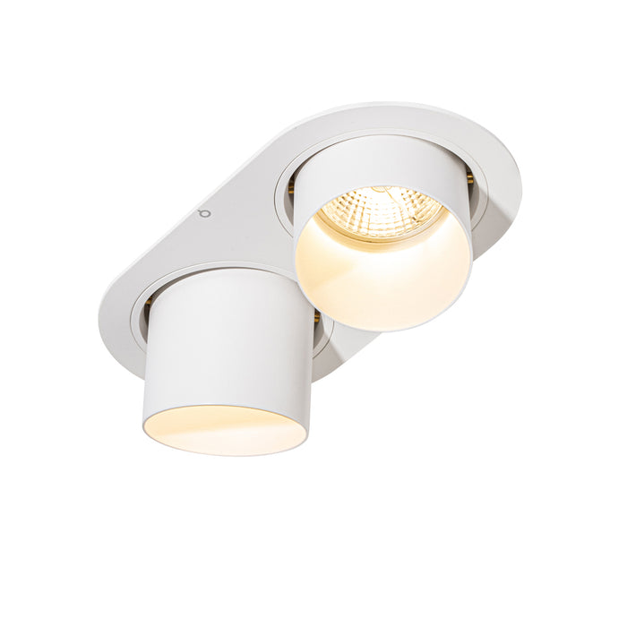 QAZQA Set van 6 inbouwspots wit GU10 70mm kantelbaar 2-lichts -