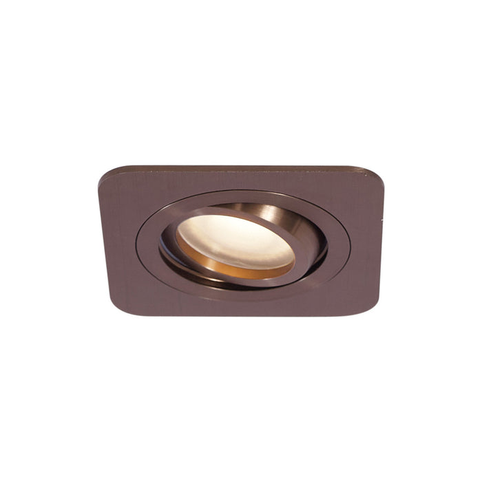 QAZQA Afgeronde inbouwspot donkerbrons GU10 50mm draai- en kantelbaar