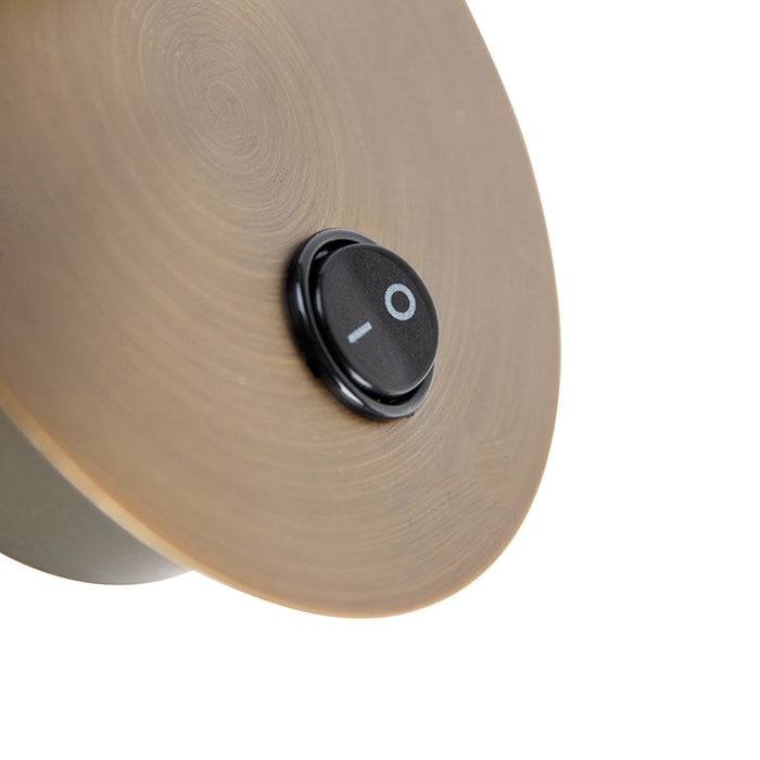 QAZQA Smart wandspot brons draai- en kantelbaar met schakelaar incl.