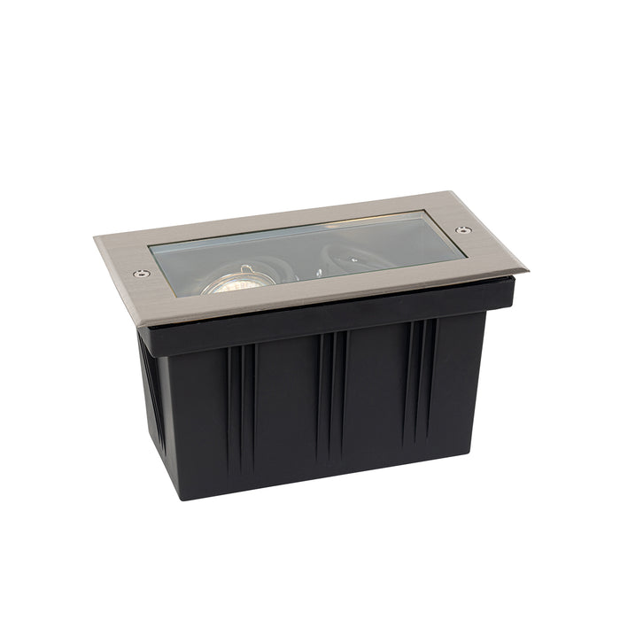 QAZQA Smart grondspot staal 2-lichts verstelbaar IP65 incl. 2 GU10