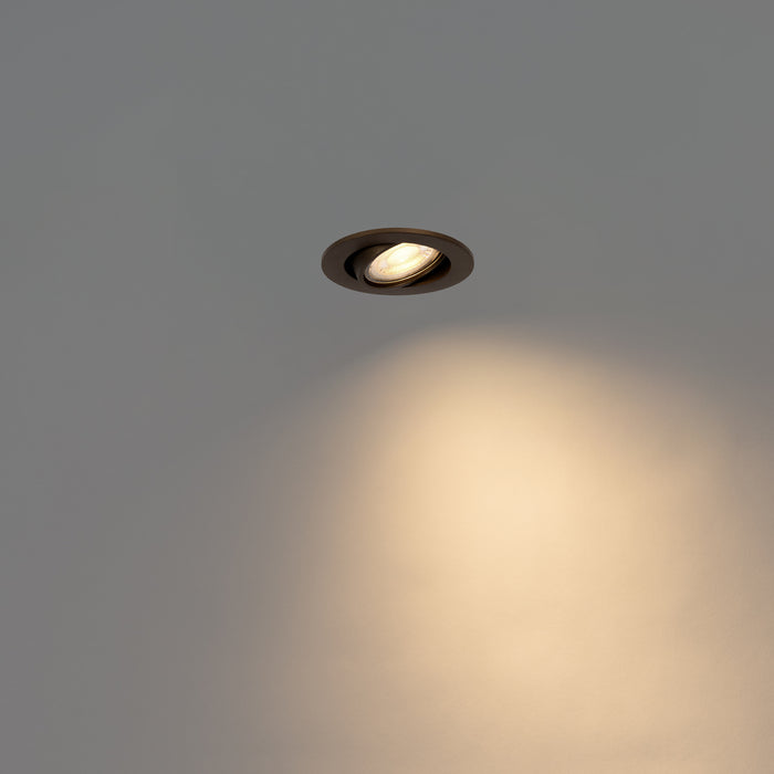 QAZQA Smart inbouwspot donkerbrons kantelbaar incl. Wifi GU10 50mm -