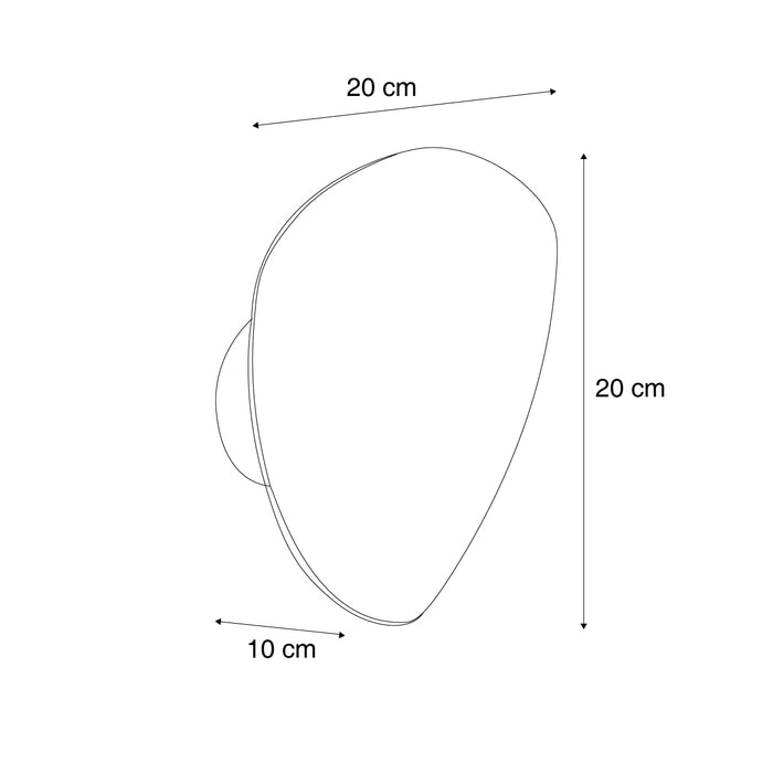 QAZQA Design wandlamp beige organisch 20 cm 2-lichts - Pulley