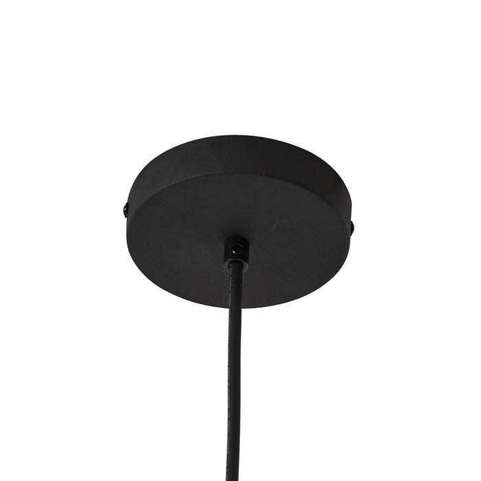 QAZQA Buiten hanglamp zwart met beige kap van touw IP44 - Cava Jayla