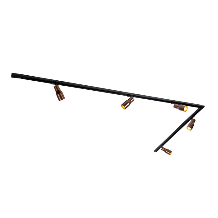 QAZQA Modern railsysteem met 5 spots donker brons 1-fase - Iconic