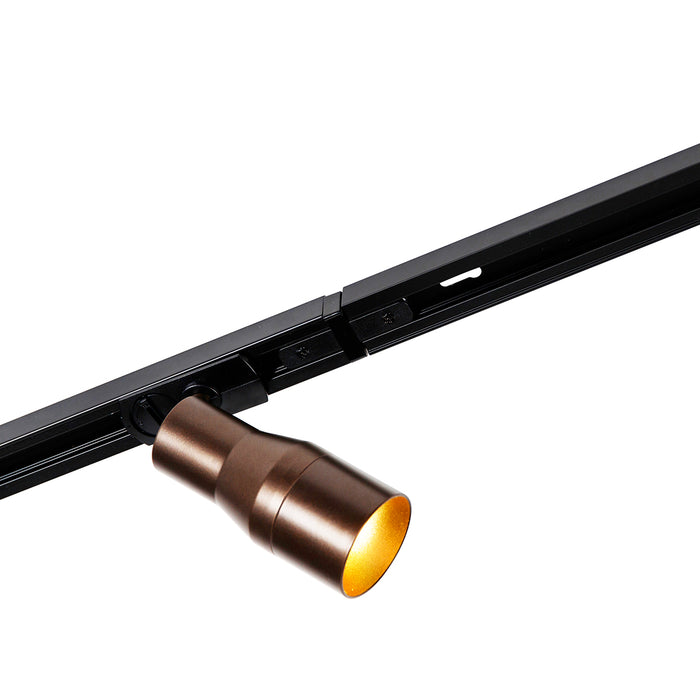 QAZQA Modern railsysteem met 5 spots donker brons 1-fase - Iconic