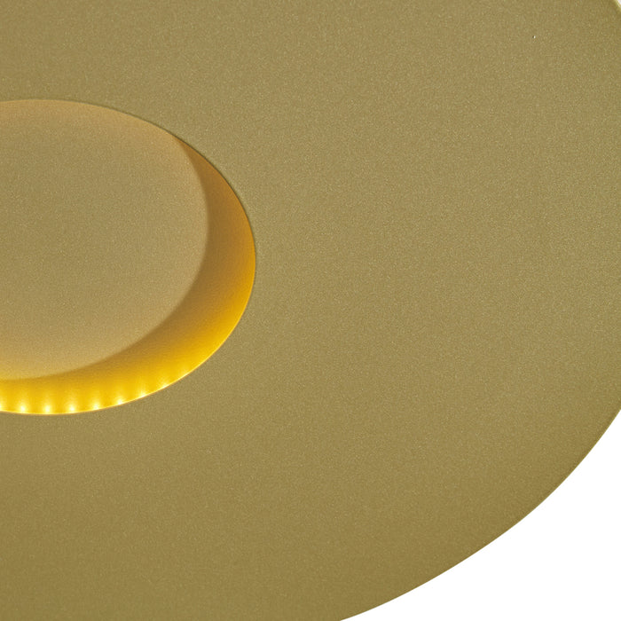 QAZQA Moderne plafondlamp goud 40cm incl. LED 3-staps dimbaar -