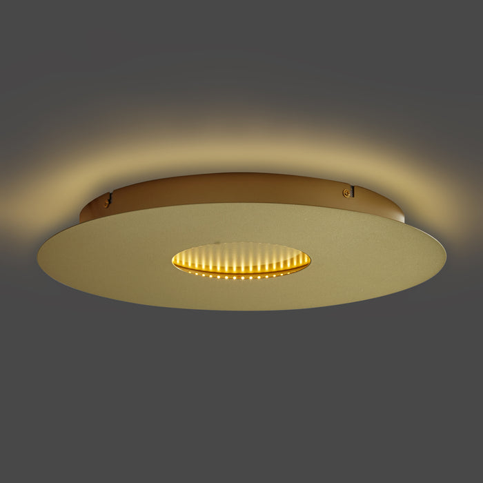 QAZQA Moderne plafondlamp goud 40cm incl. LED 3-staps dimbaar -